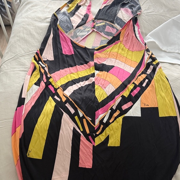 Emilio Pucci Pink and Yellow Backless Dress - Picture 6 of 8